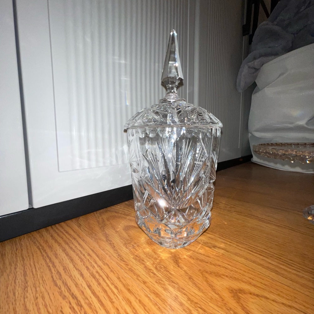 Elegant Crystal Candy Jar